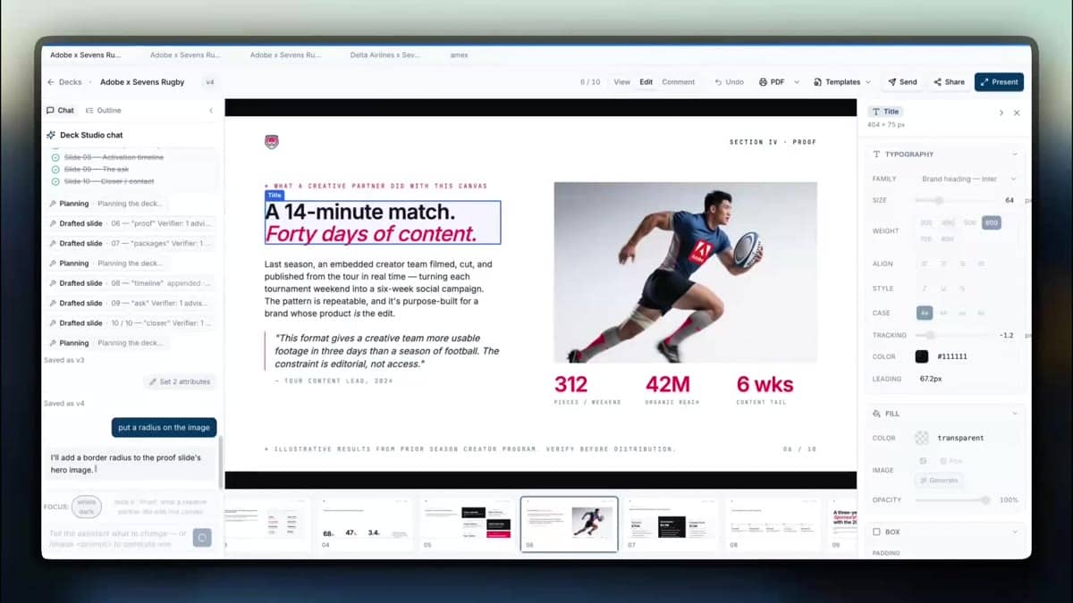 SponsorFlo AI Deck Builder — generate a sponsorship pitch deck in 60 seconds