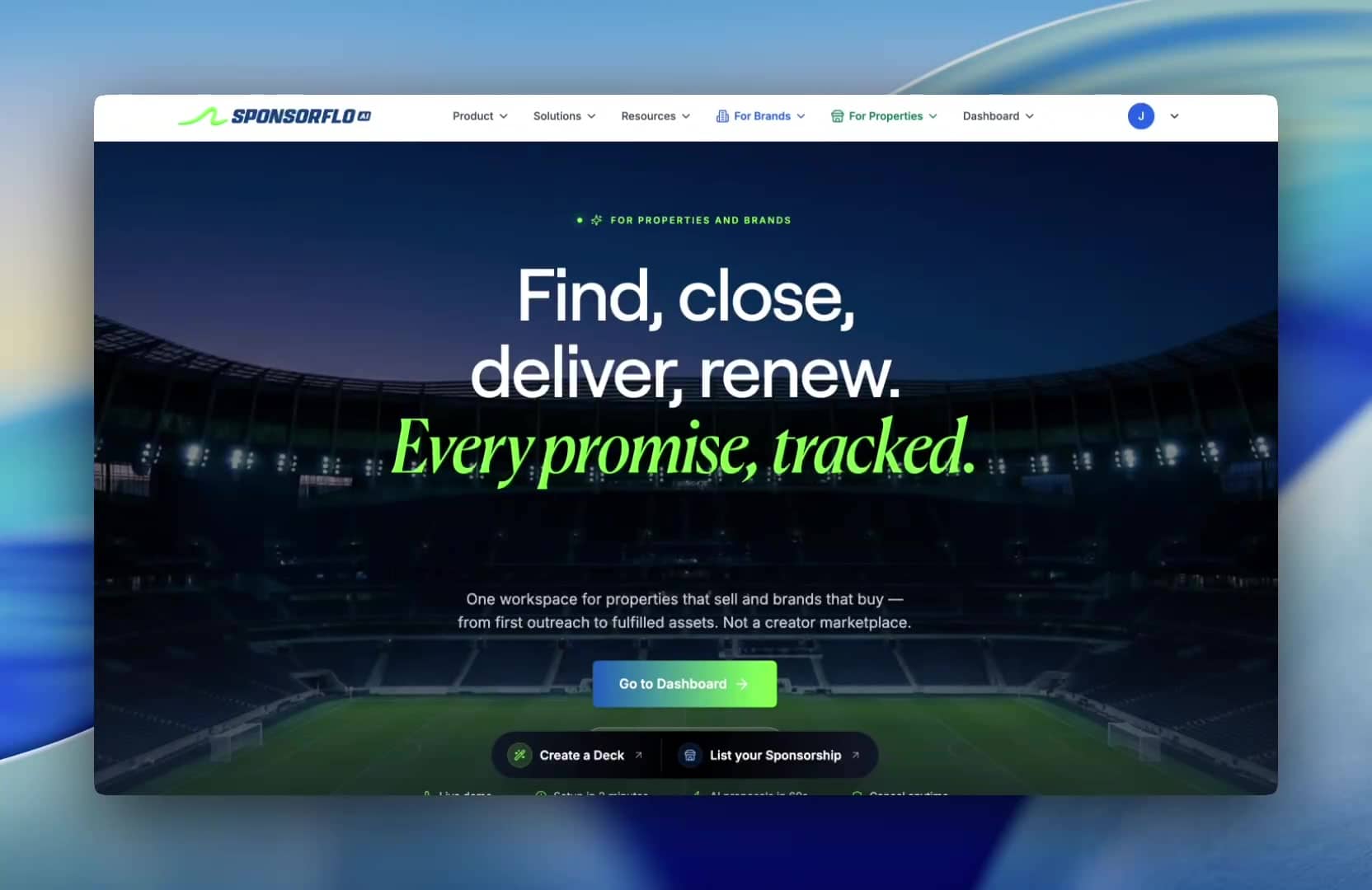 SponsorFlo Brand HQ — manage every sponsorship you buy